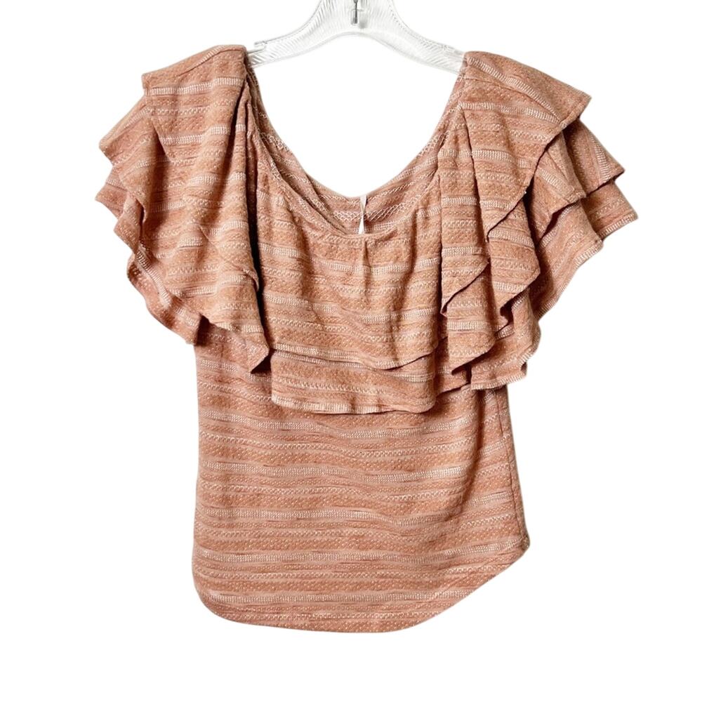 FREE PEOPLE HERLOOM RUFFLE WOMEN TOP SIZE LARGE BRAND NEW WITH TAGS